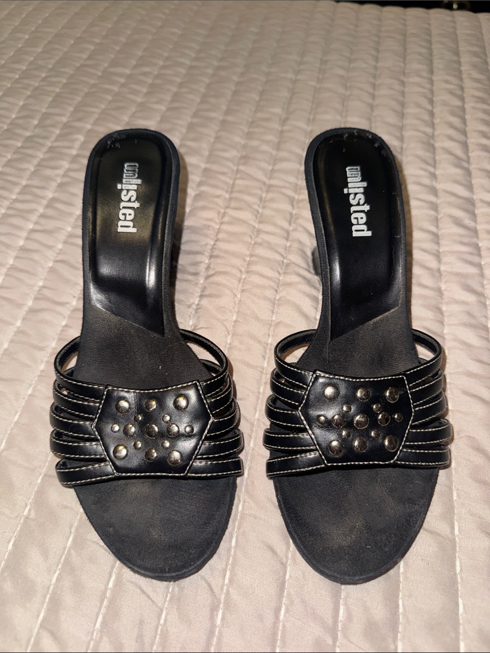 unlisted Black Studded Heels SIZE 6